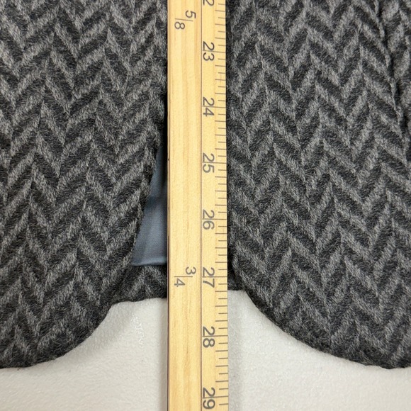 VTG Thalhimers Wool Herringbone Gray Blazer Made in Japan SIze 10 - Picture 13 of 14